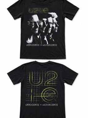 U2 Innocence + Experience Black Graphic Band Tee